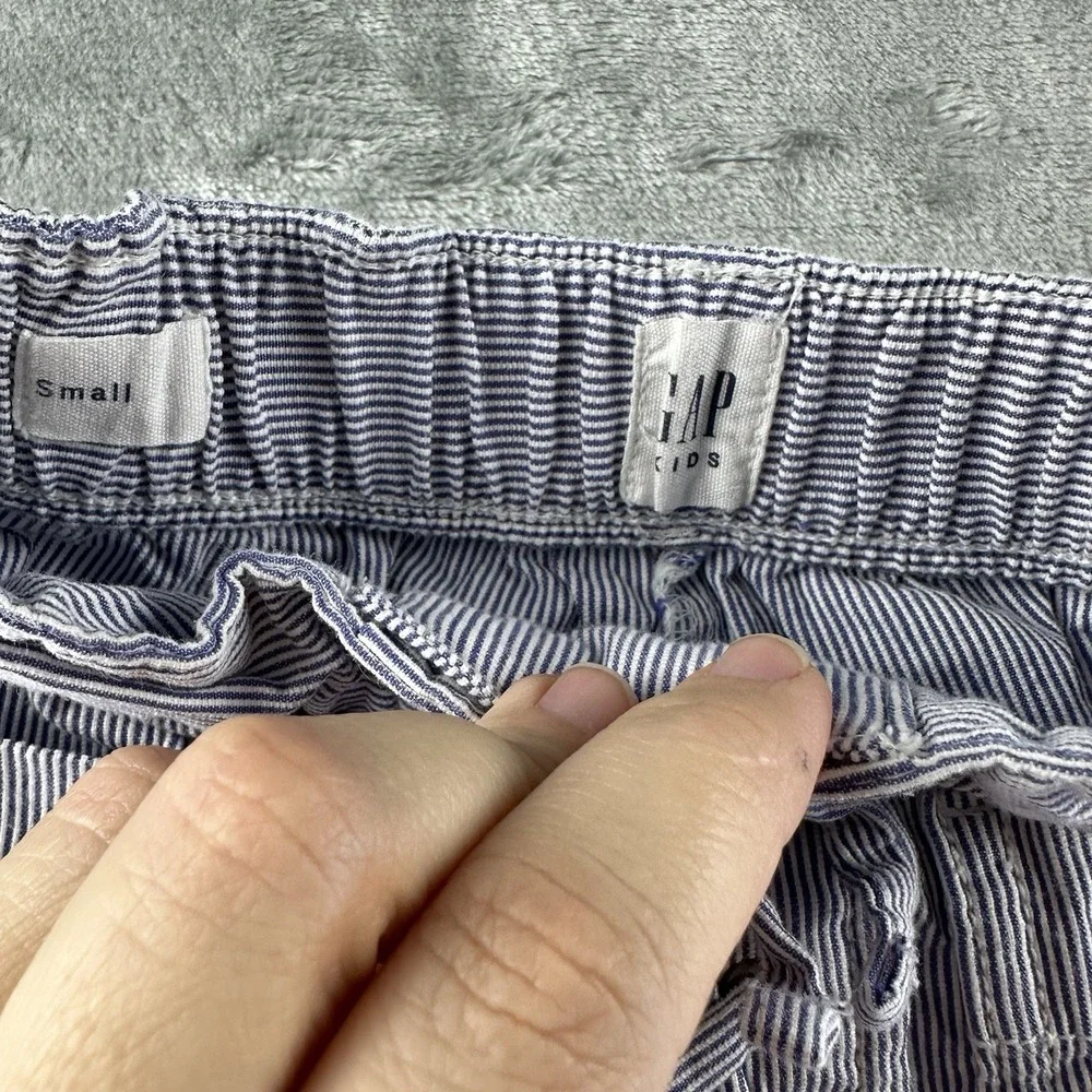 Gap Kids Shorts Girl's S Navy Blue & White Stripe